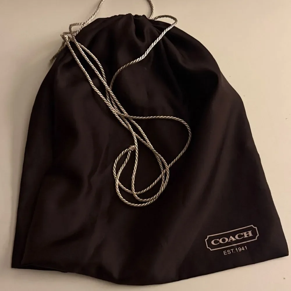 Coach Saddle Belt Bag Studded Black Leather Crossbody Belt Bag Chain Strap
